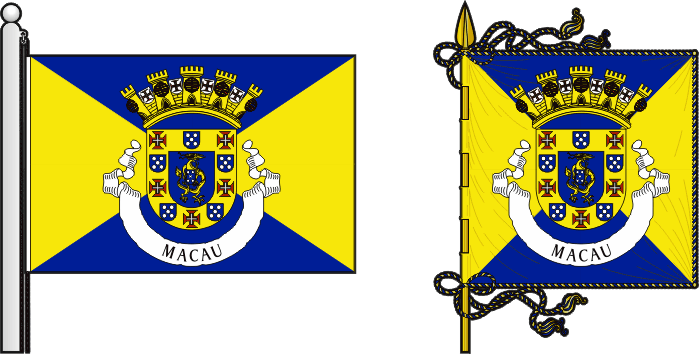 Proposta para a bandeira e estandarte da colónia de Macau - Macao Colony flag and banner proposal Proposta para a bandeira e estandarte da colónia de Macau - Macao Colony flag and banner proposal
