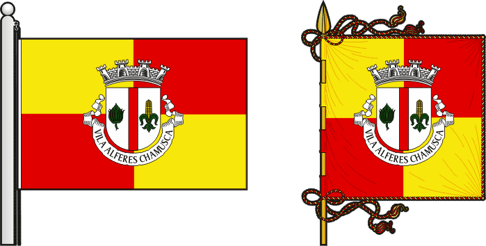 Bandeira e estandarte do Concelho do Caniçado - Caniçado municipality flag and banner Bandeira e estandarte do Concelho do Caniçado - Caniçado municipality flag and banner
