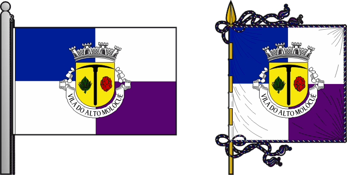 Bandeira e estandarte da Circunscrição do Alto Molócuè - Alto Molócuè circunscription flag and banner Bandeira e estandarte da Circunscrição do Alto Molócuè - Alto Molócuè circunscription flag and banner