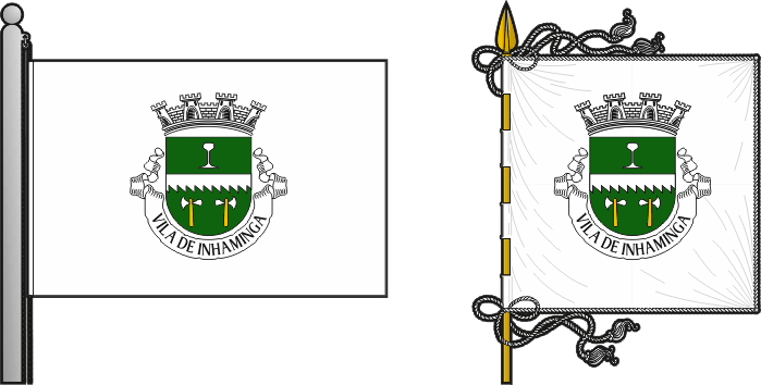 Bandeira e estandarte do Concelho de Cheringoma - Cheringoma municipality flag and banner