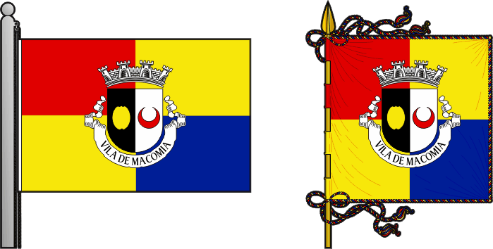 Bandeira e estandarte da circunscrição de Macomia - Macomia circunscription flag and banner Bandeira e estandarte da circunscrição de Macomia - Macomia circunscription flag and banner
