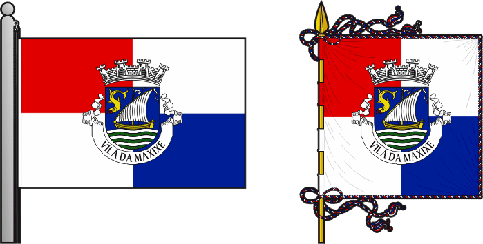 Bandeira e estandarte do Concelho da Maxixe - Maxixe municipality flag and banner