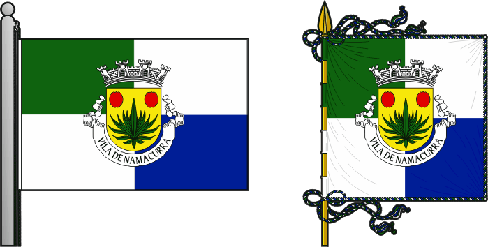 Bandeira e estandarte da Circunscrição de Namacurra - Namacurra circunscription flag and banner Bandeira e estandarte da Circunscrição de Namacurra - Namacurra circunscription flag and banner