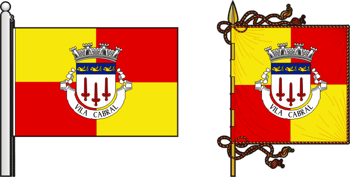 Bandeira e estandarte do Concelho de Vila Cabral - Vila Cabral municipal flag and banner Bandeira e estandarte do Concelho de Vila Cabral - Vila Cabral municipal flag and banner