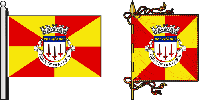 Bandeira e estandarte do Concelho de Vila Cabral - Vila Cabral municipal flag and banner Bandeira e estandarte do Concelho de Vila Cabral - Vila Cabral municipal flag and banner