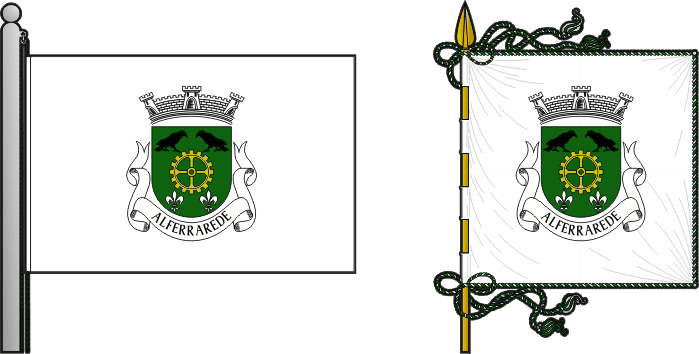 Bandeira e estandarte da antiga freguesia de Alferrarede - Alferrarede former civil parish, flag and banner Bandeira e estandarte da antiga freguesia de Alferrarede - Alferrarede former civil parish, flag and banner