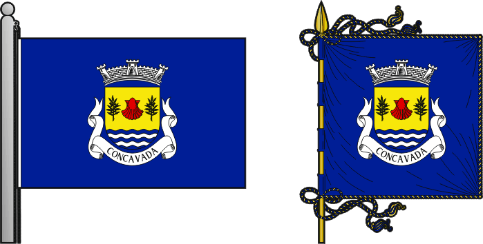 Bandeira e estandarte da antiga freguesia de Concavada - Concavada former civil parish, flag and banner