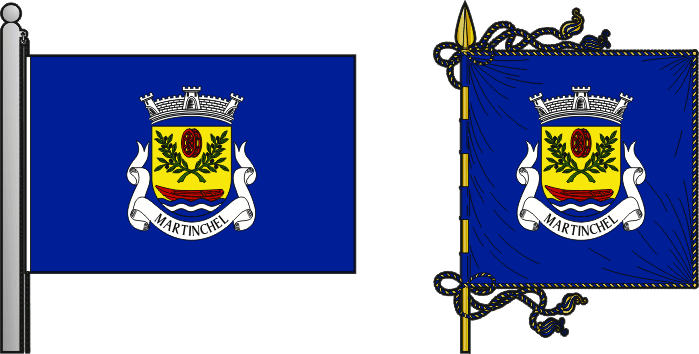 Bandeira e estandarte da freguesia de Martinchel - Martinchel civil parish, flag and banner Bandeira e estandarte da freguesia de Martinchel - Martinchel civil parish, flag and banner