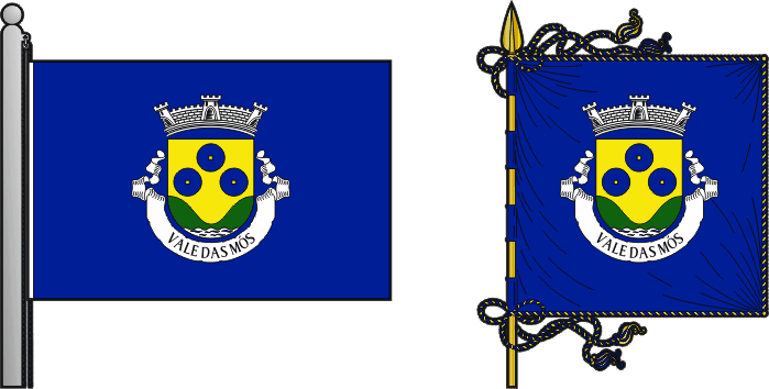 Bandeira e estandarte da antiga freguesia de Vale das Mós - Vale das Mós former civil parish, flag and banner Bandeira e estandarte da antiga freguesia de Vale das Mós - Vale das Mós former civil parish, flag and banner