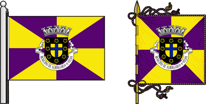 Bandeira e estandarte do Município de Albergaria-a-Velha - Albergaria-a-Velha municipal flag and banner Bandeira e estandarte do Município de Albergaria-a-Velha - Albergaria-a-Velha municipal flag and banner