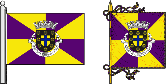 Bandeira e estandarte do Município de Albergaria-a-Velha - Albergaria-a-Velha municipal flag and banner Bandeira e estandarte do Município de Albergaria-a-Velha - Albergaria-a-Velha municipal flag and banner