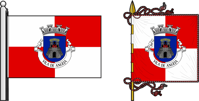 Bandeira e estandarte da freguesia de Angeja - Angeja civil parish, flag and banner Bandeira e estandarte da freguesia de Angeja - Angeja civil parish, flag and banner