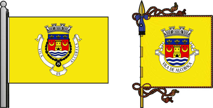 Bandeira e estandarte do Município de Alcobaça - Alcobaça municipal flag and banner Bandeira e estandarte do Município de Alcobaça - Alcobaça municipal flag and banner