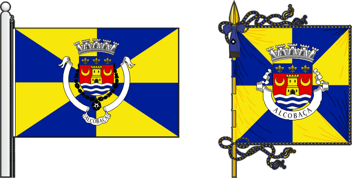 Bandeira e estandarte do Município de Alcobaça - Alcobaça municipal flag and banner Bandeira e estandarte do Município de Alcobaça - Alcobaça municipal flag and banner