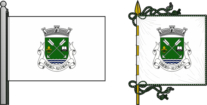 Bandeira e estandarte da freguesia de Vimeiro - Vimeiro civil parish, flag and banner Bandeira e estandarte da freguesia de Vimeiro - Vimeiro civil parish, flag and banner