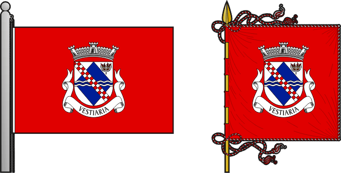 Bandeira e estandarte da antiga freguesia de Vestiaria - Vestiaria former civil parish, flag and banner Bandeira e estandarte da antiga freguesia de Vestiaria - Vestiaria former civil parish, flag and banner