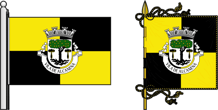 Bandeira e estandarte do Município de Alcanena - Alcanena municipal flag and banner