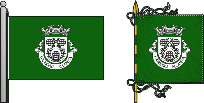 Bandeira e estandarte da antiga freguesia de Louriceira - Louriceira former civil parish, flag and banner Bandeira e estandarte da antiga freguesia de Louriceira - Louriceira former civil parish, flag and banner