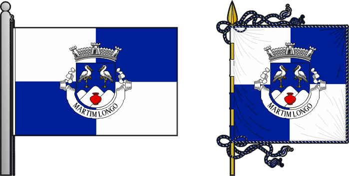 Bandeira e estandarte da freguesia de Martim Longo - Martim Longo civil parish, flag and banner Bandeira e estandarte da freguesia de Martim Longo - Martim Longo civil parish, flag and banner