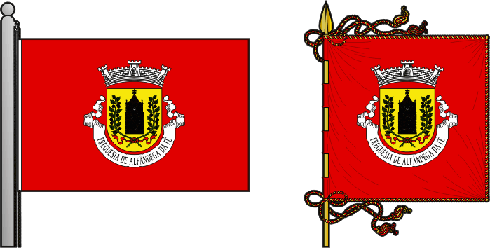Bandeira e estandarte da freguesia de Alfândega da Fé - Alfândega da Fé civil parish, flag and banner Bandeira e estandarte da freguesia de Alfândega da Fé - Alfândega da Fé civil parish, flag and banner