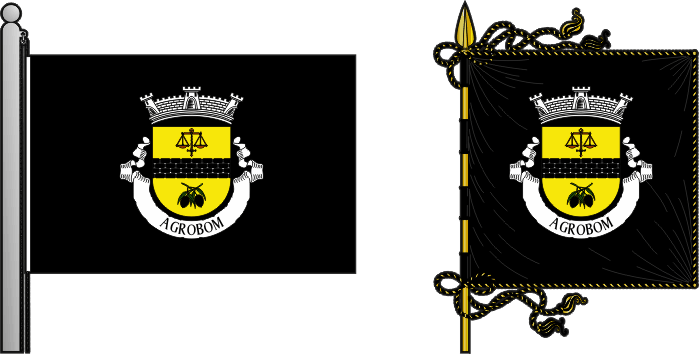 Bandeira e estandarte da antiga freguesia de Agrobom - Agrobom former civil parish, flag and banner Bandeira e estandarte da antiga freguesia de Agrobom - Agrobom former civil parish, flag and banner