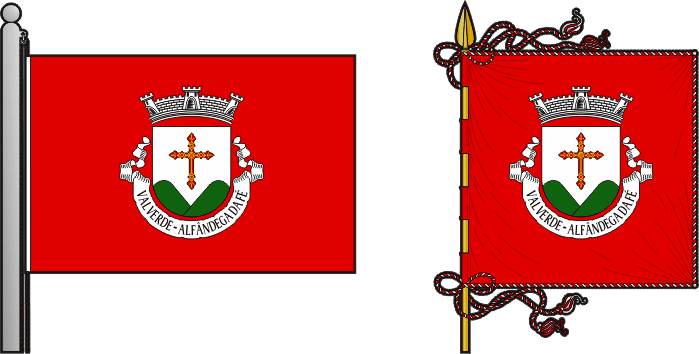 Bandeira e estandarte da antiga freguesia de Valverde - Valverde former civil parish, flag and banner Bandeira e estandarte da antiga freguesia de Valverde - Valverde former civil parish, flag and banner