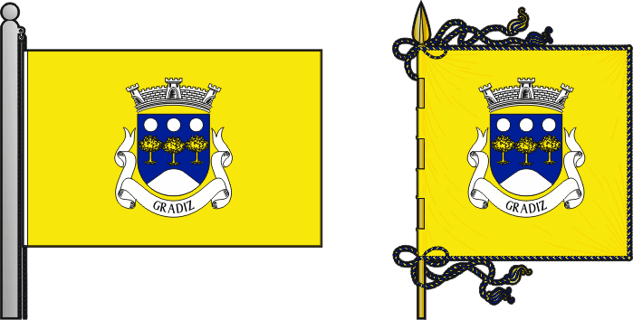 Bandeira e estandarte da antiga freguesia de Gradiz - Gradiz former civil parish, flag and banner Bandeira e estandarte da antiga freguesia de Gradiz - Gradiz former civil parish, flag and banner