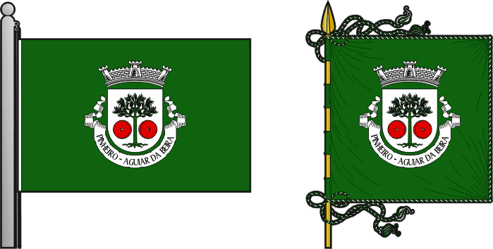 Bandeira e estandarte da freguesia de Pinheiro - Pinheiro civil parish, flag and banner