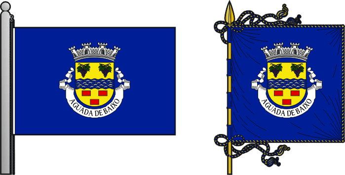 Bandeira e estandarte da antiga freguesia de Aguada de Baixo - Aguada de Baixo former civil parish, flag and banner