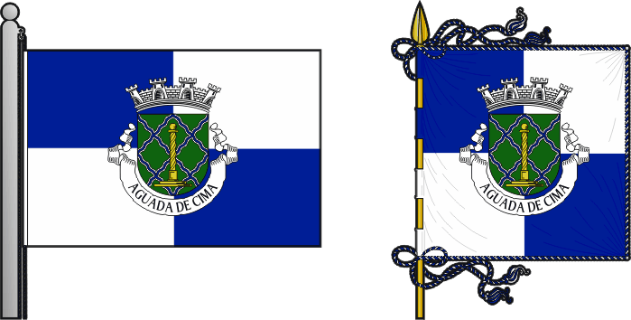 Bandeira e estandarte da freguesia de Aguada de Cima - Aguada de Cima civil parish, flag and banner Bandeira e estandarte da freguesia de Aguada de Cima - Aguada de Cima civil parish, flag and banner