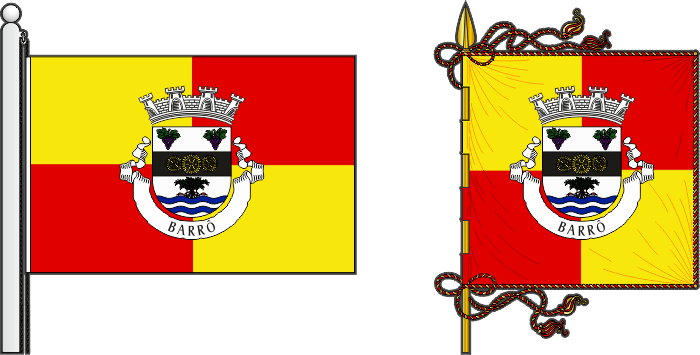 Bandeira e estandarte da antiga freguesia de Barrô - Barrô former civil parish, flag and banner Bandeira e estandarte da antiga freguesia de Barrô - Barrô former civil parish, flag and banner