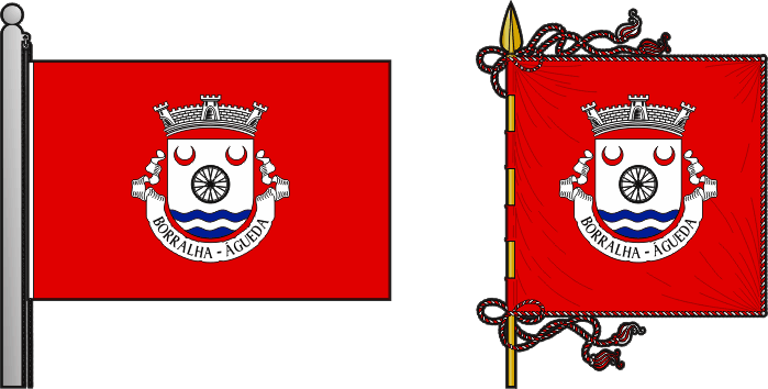 Bandeira e estandarte da antiga freguesia de Borralha - Borralha former civil parish, flag and banner Bandeira e estandarte da antiga freguesia de Borralha - Borralha former civil parish, flag and banner