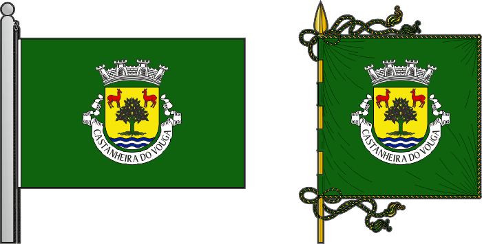Bandeira e estandarte da antiga freguesia de Castanheira do Vouga - Castanheira do Vouga former civil parish, flag and banner Bandeira e estandarte da antiga freguesia de Castanheira do Vouga - Castanheira do Vouga former civil parish, flag and banner