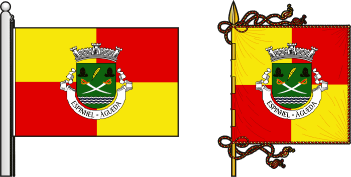 Bandeira e estandarte da antiga freguesia de Espinhel - Espinhel former civil parish, flag and banner Bandeira e estandarte da antiga freguesia de Espinhel - Espinhel former civil parish, flag and banner