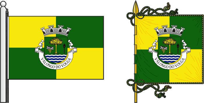 Bandeira e estandarte da freguesia de Valongo do Vouga - Valongo do Vouga civil parish, flag and banner Bandeira e estandarte da freguesia de Valongo do Vouga - Valongo do Vouga civil parish, flag and banner