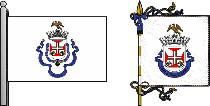 Bandeira e estandarte do Município de Angra do Heroísmo - Angra do Heroísmo municipal flag and banner Bandeira e estandarte do Município de Angra do Heroísmo - Angra do Heroísmo municipal flag and banner