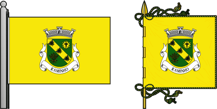Bandeira e estandarte da freguesia de Raminho - Raminho civil parish, flag and banner Bandeira e estandarte da freguesia de Raminho - Raminho civil parish, flag and banner