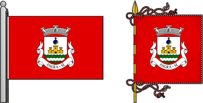 Bandeira e estandarte da freguesia de Angra (Sé) - Angra (Sé) civil parish, flag and banner