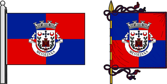 Bandeira e estandarte da freguesia de Messejana - Messejana civil parish, flag and banner Bandeira e estandarte da freguesia de Messejana - Messejana civil parish, flag and banner
