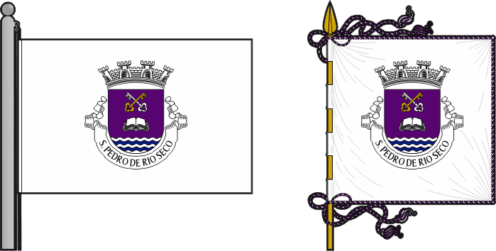 Bandeira e estandarte da freguesia de São Pedro de Rio Seco - São Pedro de Rio Seco civil parish, flag and banner Bandeira e estandarte da freguesia de São Pedro de Rio Seco - São Pedro de Rio Seco civil parish, flag and banner