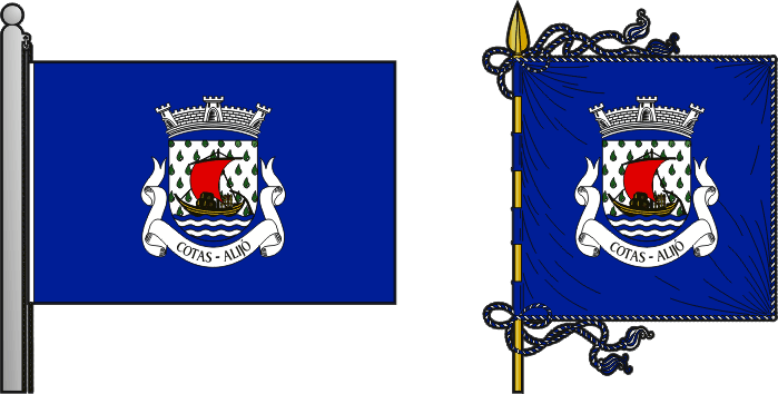 Bandeira e estandarte da antiga freguesia de Cotas - Cotas former civil parish, flag and banner Bandeira e estandarte da antiga freguesia de Cotas - Cotas former civil parish, flag and banner
