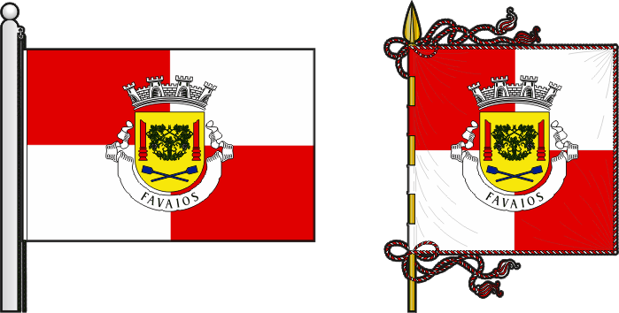 Bandeira e estandarte da freguesia de Favaios - Favaios civil parish, flag and banner Bandeira e estandarte da freguesia de Favaios - Favaios civil parish, flag and banner