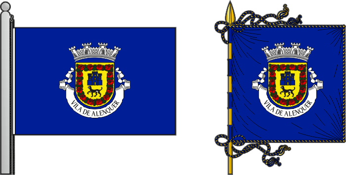 Bandeira e estandarte do Município de Alenquer - Alenquer municipal flag and banner Bandeira e estandarte do Município de Alenquer - Alenquer municipal flag and banner
