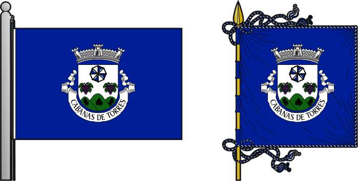 Bandeira e estandarte da antiga freguesia de Cabanas de Torres - Cabanas de Torres former civil parish, flag and banner