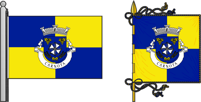 Bandeira e estandarte da freguesia de Carnota - Carnota civil parish, flag and banner Bandeira e estandarte da freguesia de Carnota - Carnota civil parish, flag and banner