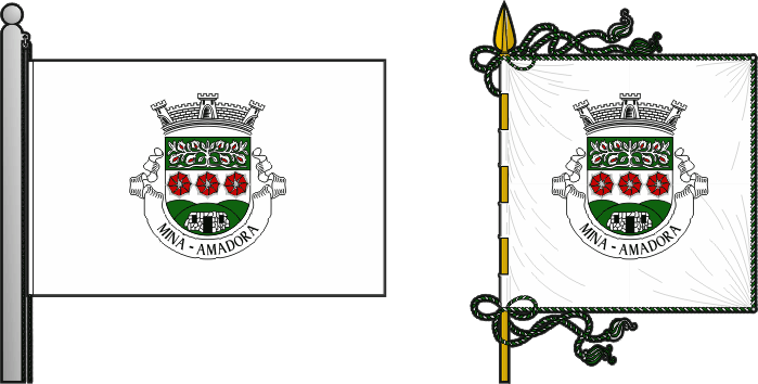 Bandeira e estandarte da antiga freguesia da Mina - Mina former civil parish, flag and banner Bandeira e estandarte da antiga freguesia da Mina - Mina former civil parish, flag and banner