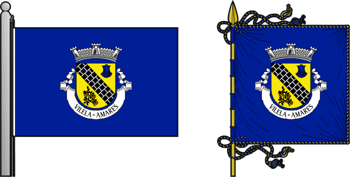 Bandeira e estandarte da antiga freguesia de Vilela - Vilela former civil parish, flag and banner