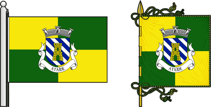 Bandeira e estandarte da antiga freguesia de Ataíde - Ataíde former civil parish, flag and banner Bandeira e estandarte da antiga freguesia de Ataíde - Ataíde former civil parish, flag and banner