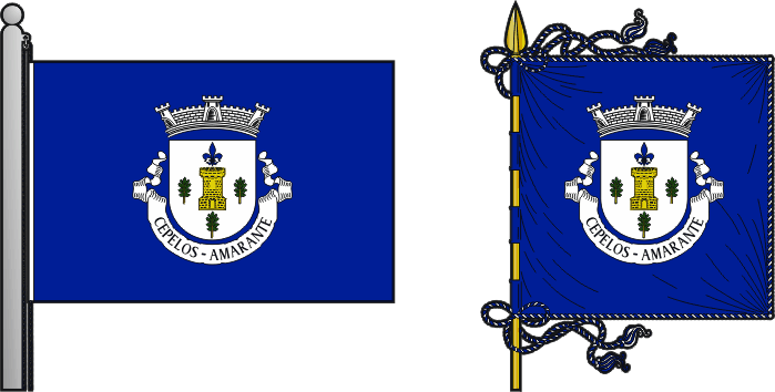 Bandeira e estandarte da antiga freguesia de Cepelos - Cepelos former civil parish, flag and banner Bandeira e estandarte da antiga freguesia de Cepelos - Cepelos former civil parish, flag and banner