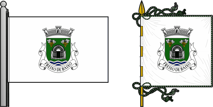 Bandeira e estandarte da antiga freguesia de Freixo de Baixo - Freixo de Baixo former civil parish, flag and banner Bandeira e estandarte da antiga freguesia de Freixo de Baixo - Freixo de Baixo former civil parish, flag and banner